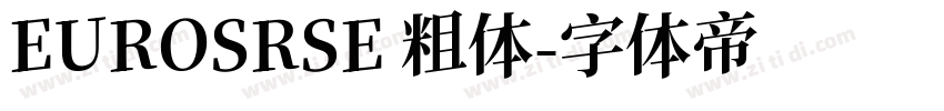 EUROSRSE 粗体字体转换